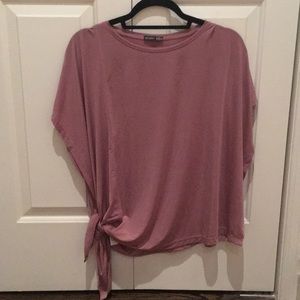 Rose pink metallic shirt